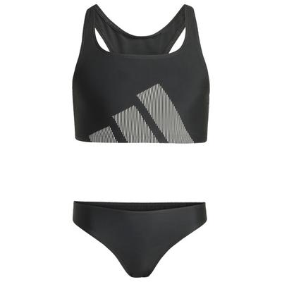 adidas - Kid's 3 Bar Logo Bikini Set - Bikini Gr 110 schwarz/grau