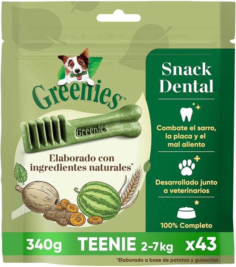 Greenies Snack dental para perros pequeños Teenie.  (43 sticks)