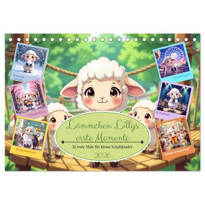 Lämmchen Lillys erste Momente (Tischkalender 2026 DIN A5 quer), CALVENDO Monatskalender