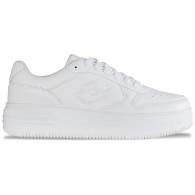 Plateausneaker LOTTO, Damen, Gr. 41, weiß, Synthetik, clean, Schuhe Plateausneaker, - auf leicht erhöhter Sohle
