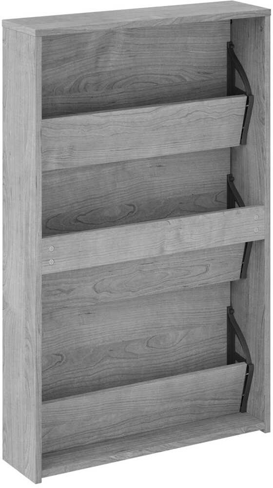 vidaXL Armoire à chaussures miroir 3 niveaux Sonoma gris 63x17x102,5cm