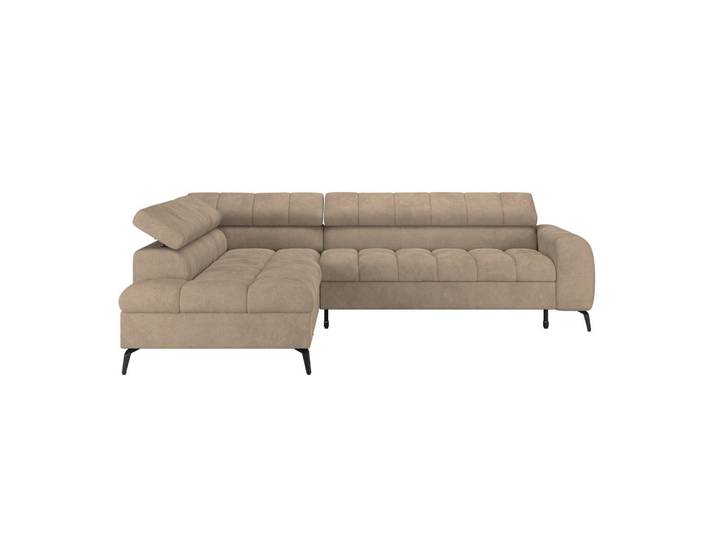 Livetastic Ecksofa, Beige, Kunststoff, 5-Sitzer, L-Form, 261x203 cm, Stoffauswahl, Liegefunktion, Rücken echt, in den Filialen seitenverkehrt erhältlich, Armteil rechts, Wohnzimmer, Sofas & Couches, Wohnlandschaften, Ecksofas