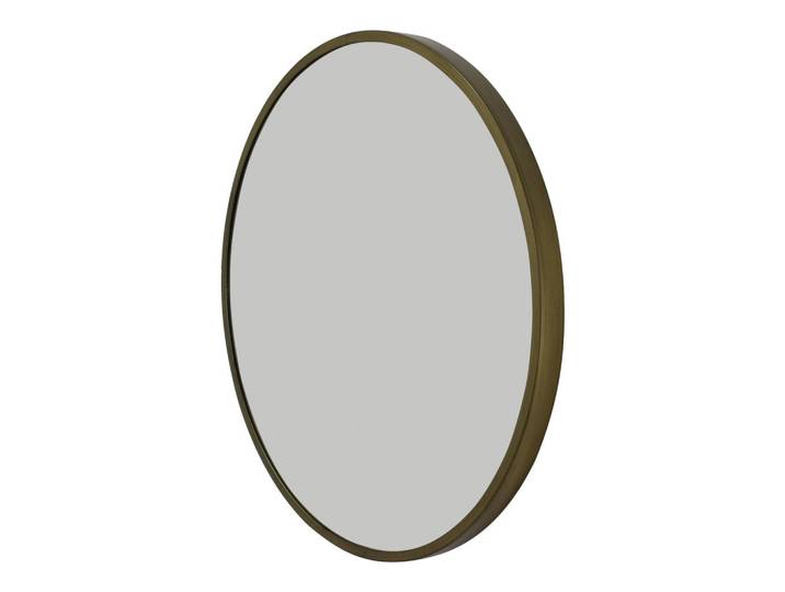 Loft42 Wandspiegel Rund Messing, Messingfarben, Metall, 60x60x4 cm, Spiegel, Wandspiegel