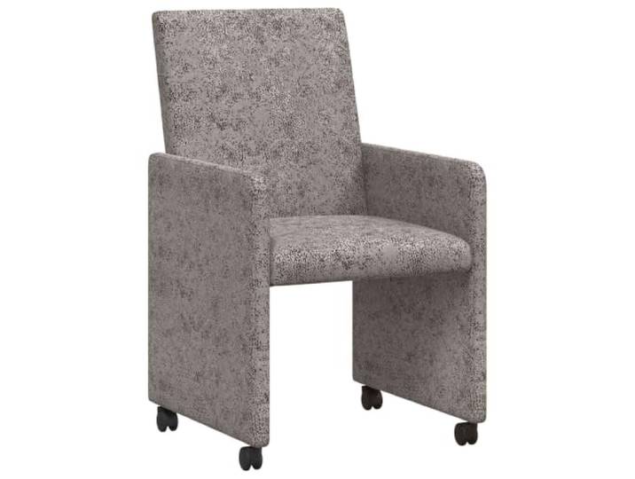 KDVXBCQJH 2er Set Esszimmerstühle mit Rollen Armlehne Hellgrau Kunstleder Ergonomische Küchenstühle mit leichtgängigen Rollen und Armlehnen, ideal für flexible Nutzung im modernen Esszimmer.