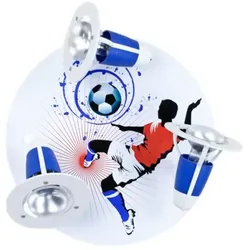 Elobra Rondell SOCCER, Kinderzimmerleuchte, 3x E14, rot / weiß / blau ELO-128152