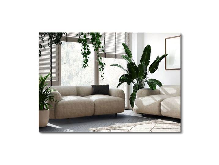 Miroir Mural Rectangulaire Grand miroir de salle de bain Glamour sans cadre 100x70 cm