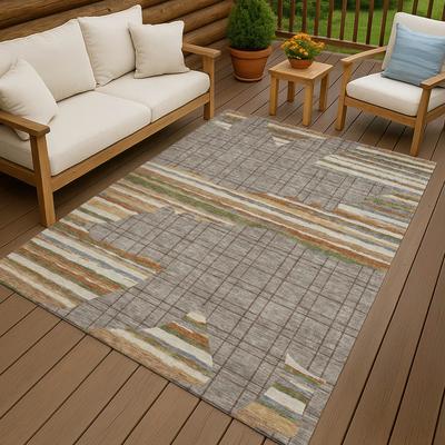 Addison Rugs Machine Washable Indoor/ Outdoor Aurora Bear Chantille Rug