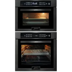 Kaiser EH 6306 RS Einbaubackofen + EM 6307 RS  Einbau-Mikrowelle/Mikrowellen-Backofen 45 cm Hoch