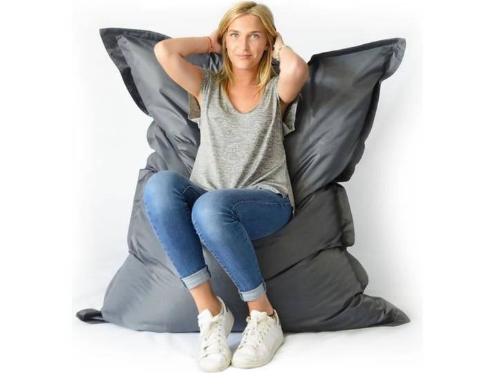 Pouf Géant Anthracite XL - LiveDeco® - Gris - Adulte