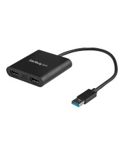 StarTech.com USB to Dual HDMI Adapter 4K Externer Videoadapter MCT Trigger II 64 MB DDR2 3.0 2 x Schwarz (USB32HD2)