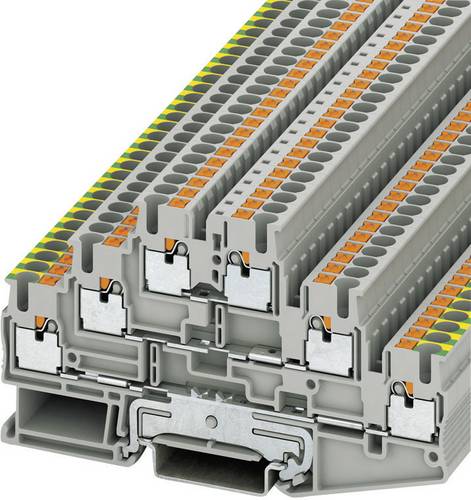 Phoenix Contact 3210541 Dreistock-Schutzleiterklemme 5.2mm Schnellanschluss Grau, Grün, Gelb
