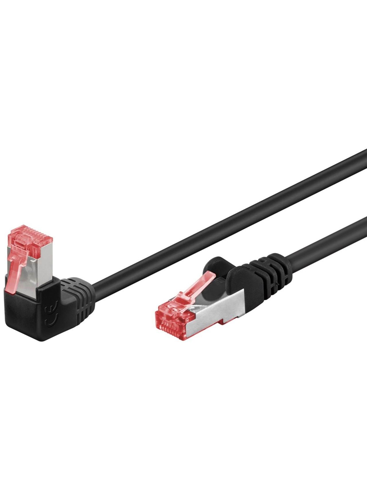 Pro LAN CAT 6 S/FTP - 90° - Schwarz - 2m