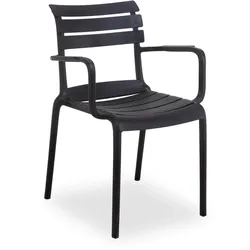 Gartenstuhl outdoor FINN schwarz (BHT 57x82x57 cm) - BHT 57x82x57 cm