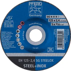 PFERD TOOLS Trennscheibe EH gekröpft Leistungslinie SG STEELOX für Stahl/Edelstahl - 61341222