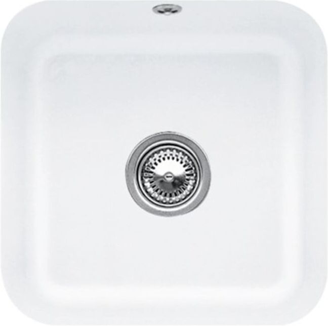 V&B; Évier sous-plan Cisterna 50 Siphon, avec excentrique, acier blanc C-plus ; Villeroy & Boch (670302RW)
