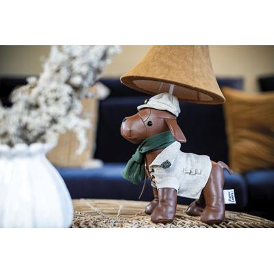 LED Tischleuchte "Spike der Jagdhund", bunt (braun, beige und grün), 1, H: 48cm, 1 Stk., HAPPY LAMPS FOR SMILING EYES, Leuchten, Hochwertig, Einzigartig, LED Tischleuchte