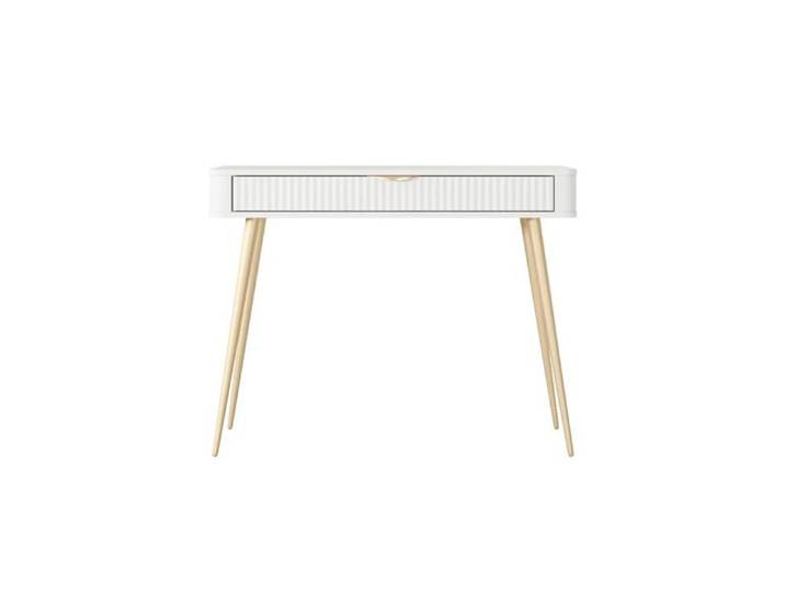 JOUDY - Bureau 100cmeffet rainuré - Blanc