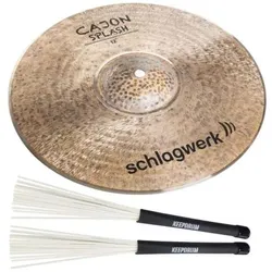Schlagwerk CS12 Becken 12 mit Brushes (Perkussion), Perkussion, Silber