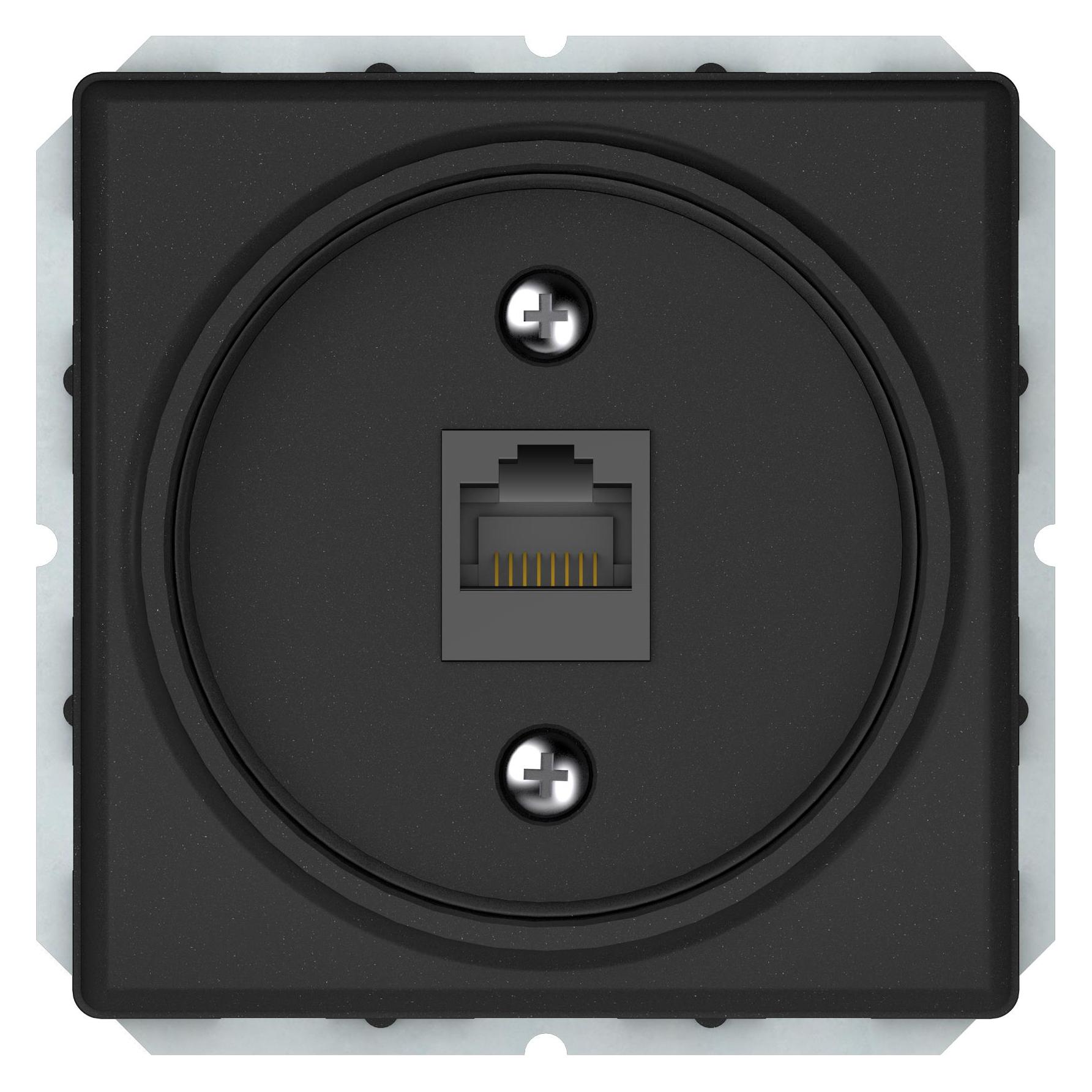 Vila Computer socket VILMA ST150, matt black (KLRJ45-16e2-02)