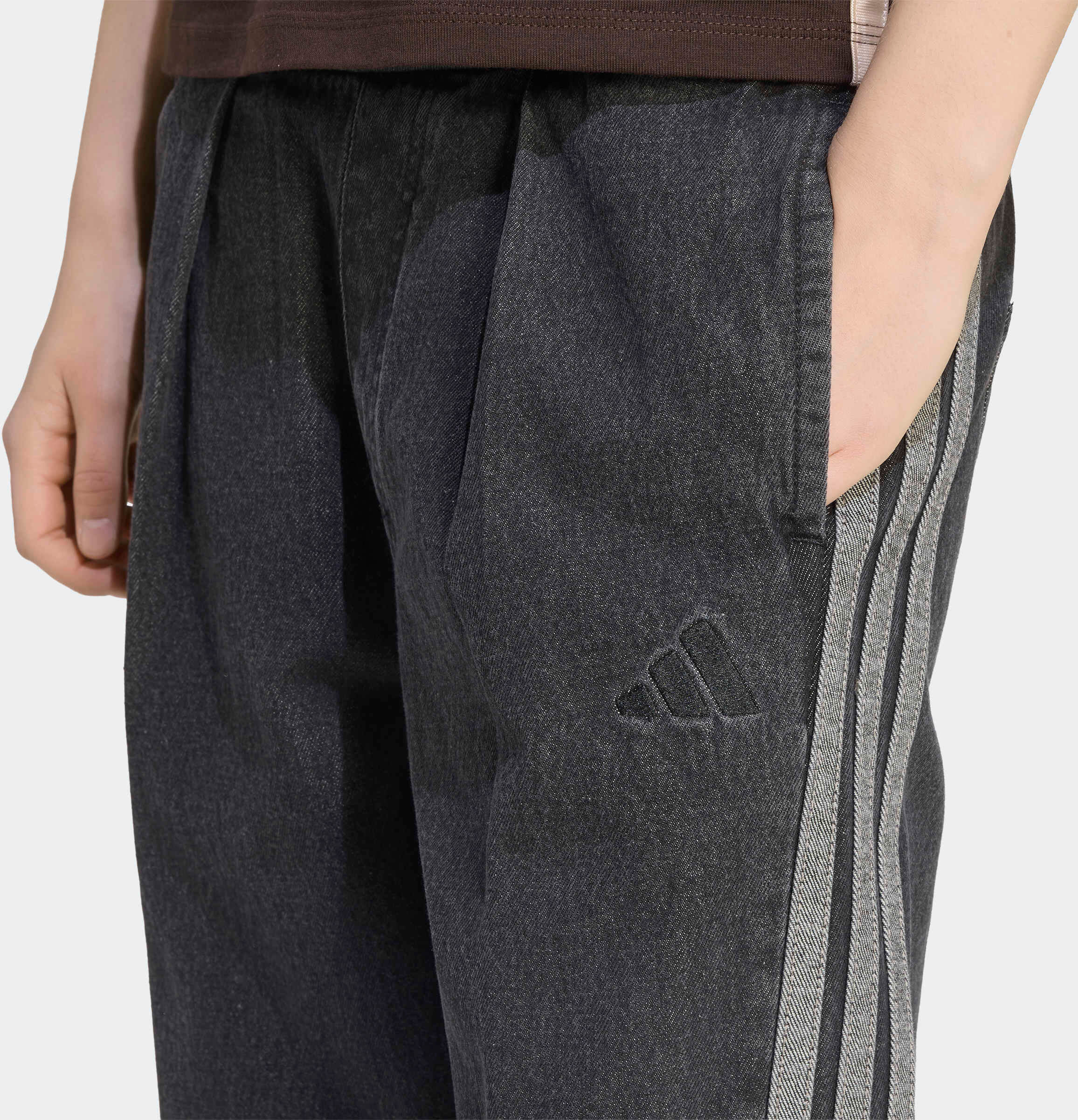 Sporthose ADIDAS SPORTSWEAR "STADIUM, LOCKERE PASSFORM, VERWASCHENE OPTIK", Damen, Gr. XXL, N-Gr, schwarz, normal, gr., Obermaterial: 100% Baumwolle, Hosen Sporthose, mit lockerer Passform, aus Baumwolle