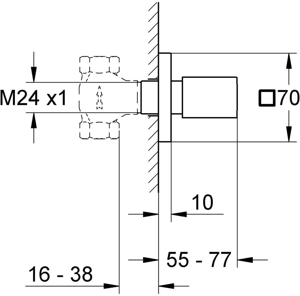 Grohe Eurocube UP-Ventil, Oberbau