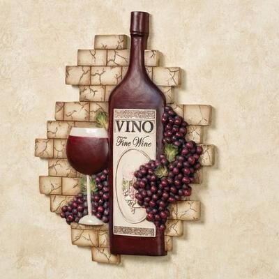 Touch of Class Vino Italiano Wall Plaque Multi Earth , Multi Earth