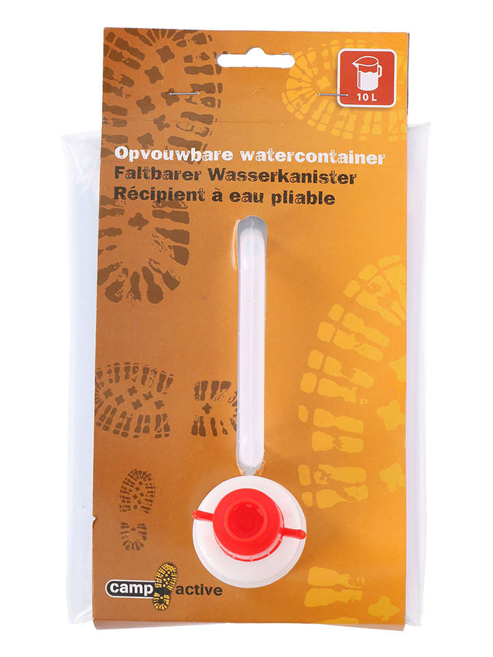 CAMP ACTIVE Wasserkanister in Transparent/ Rot - 10 l - onesize
