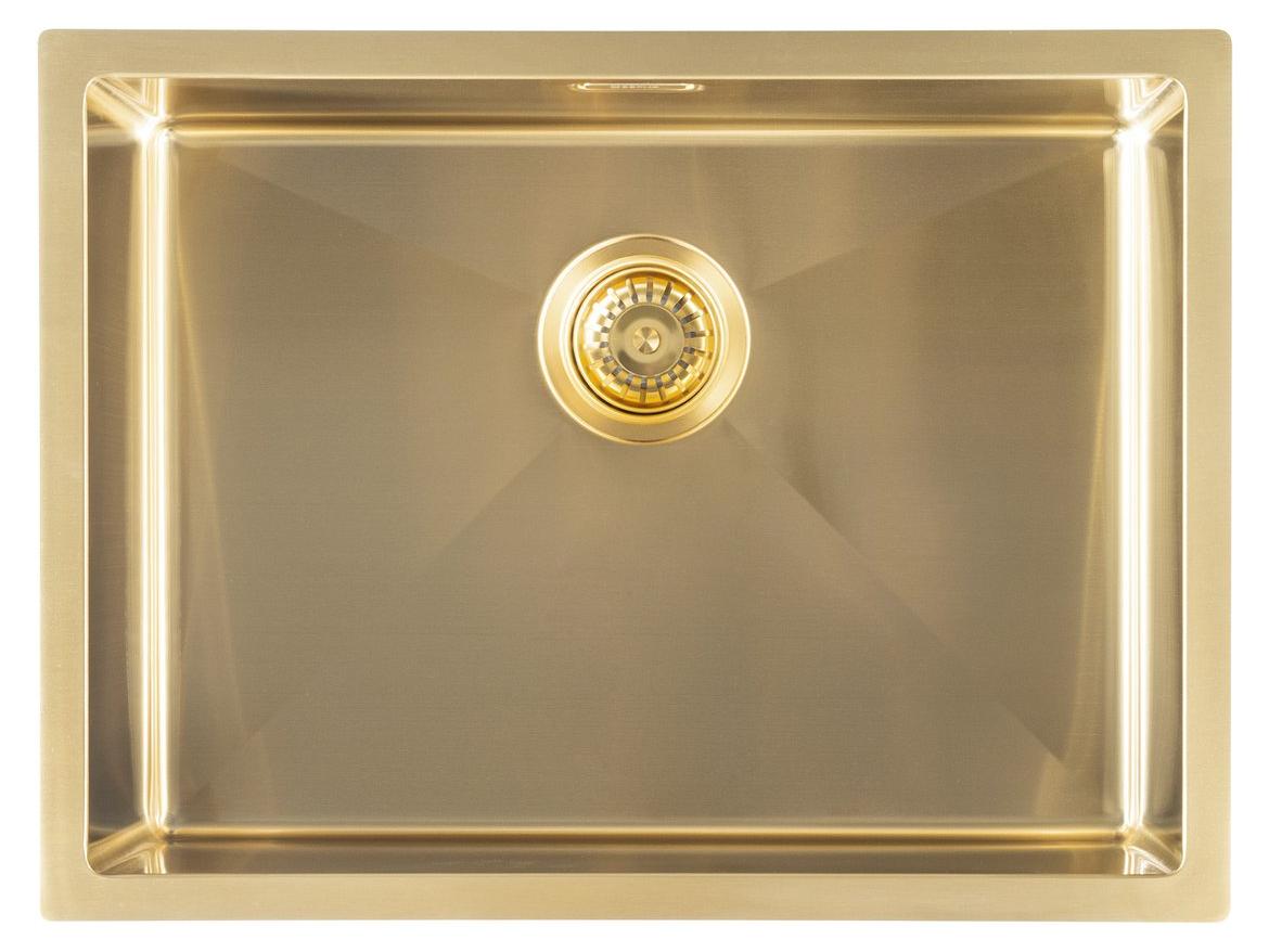 ZENITH Edelstahlspüle 60x45cm, Gold matt