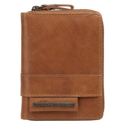 Geldbörse SPIKES & SPARROW "SPIKES & SPARROW Damen RFID echt Leder", Damen, braun (cognac), Leder, Kleinlederwaren, echt Leder