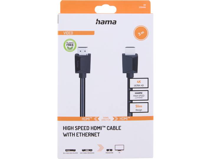 Hama High Speed HDMI™-Kabel, 4K, Stecker–Stecker, Ethernet, 1,5 m