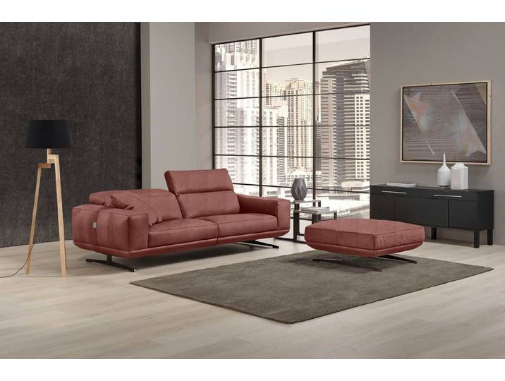 Egoitaliano 2,5-Sitzer Gloria, super bequem und hochwertige Verarbeitung, edles Design, beidseitig verstellbare Rückenelemente, mit Metallfüßen