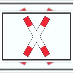 HB-Druck Schild Vorrang Schienenverkehr Symbol A5 (148x210mm)