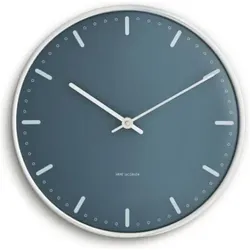 Arne Jacobsen Clocks, Wanduhr, Arne Jacobsen - City Hall Wall Clock - Ø21 cm - Blue (21 cm)