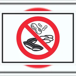 HB-Druck Nüsse und Kerne essen verboten Schild Symbol A0 (841x1189mm)