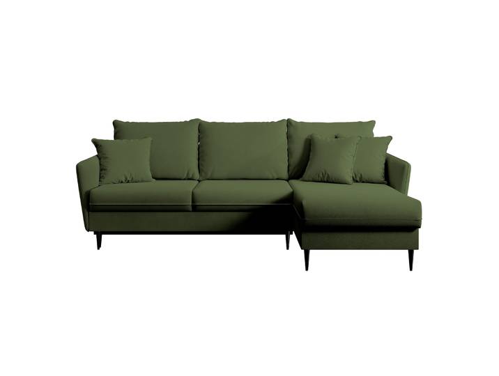 Ecksofa mit Schlaffunktion Volio, olivgrüner wasserabweisender