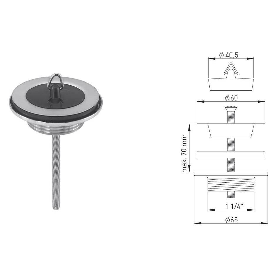 ASW Uni-Stopfventil 100016, 11/4 (100016)