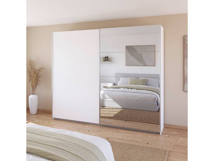 Armoire - Miroir 271cm Blanc/Blanc alpin