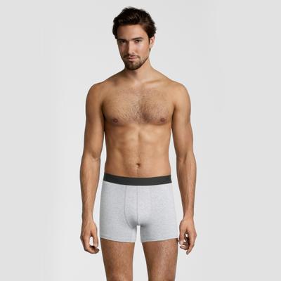 Boxershorts ALBERT SCHÄFER, Herren, Gr. L, 10 Stk., grau, 92% Baumwolle, 8% Elasthan, Unterhosen, aus bequemem Materialien
