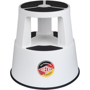 Wedo Rollhocker SuperStep 212300, aus Kunststoff, Höhe 42,8cm, Tragkraft 150kg, weiß