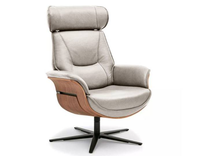 Musterring MR 276 Relaxsessel Leder oder Microfaser mit Relaxfunktionen - Microfaser Galero alu - Nussbaum - ohne Zusatzausstattung Wohnzimmer, Sitzkomfort, gemütlich, Drehfunktion, Memory-Funktion, stufenlos, entspannt zurücklehnen, vollständig bezogen Drehfunktion, manuelle Rückenteilverstellung, Memoryfunktion, manuelle Kopfteilverstellung Modern, Zeitlos