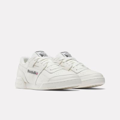 Sneaker REEBOK CLASSIC "WORKOUT PLUS", Herren, Gr. 42,5, weiß (chalk, chalk, schwarz), Schuhe Sneaker