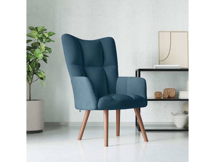 vidaXL Sessel vidaXL Relaxsessel Blau Samt