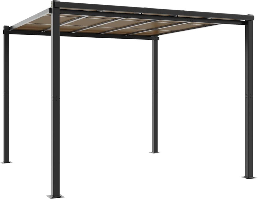 vidaXL Tuinpaviljoen antraciet aluminium 3x3 meter