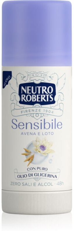 Neutro Roberts Avena e Loto déodorant solide sans sels d'aluminium pour peaux sensibles 40 ml