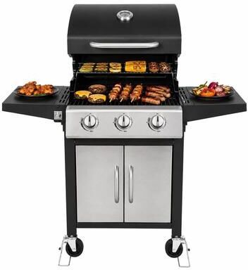 3-Burner 30000 BTU Stainless Steel Propane BBQ Grill