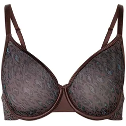 Tchibo - Mesh-Bügel-BH - Damen - Gr. 75C - braun/print