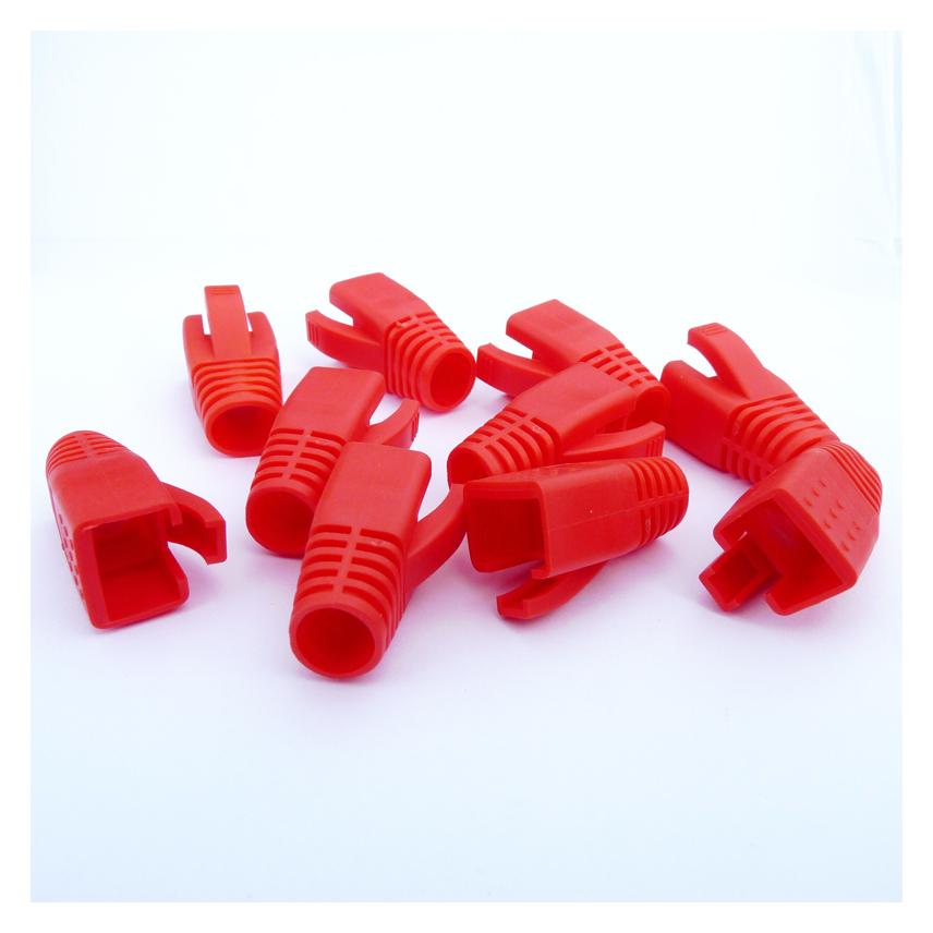 Datacom cover for RJ45 (CAT6A, CAT7) red (10pcs) (4394)