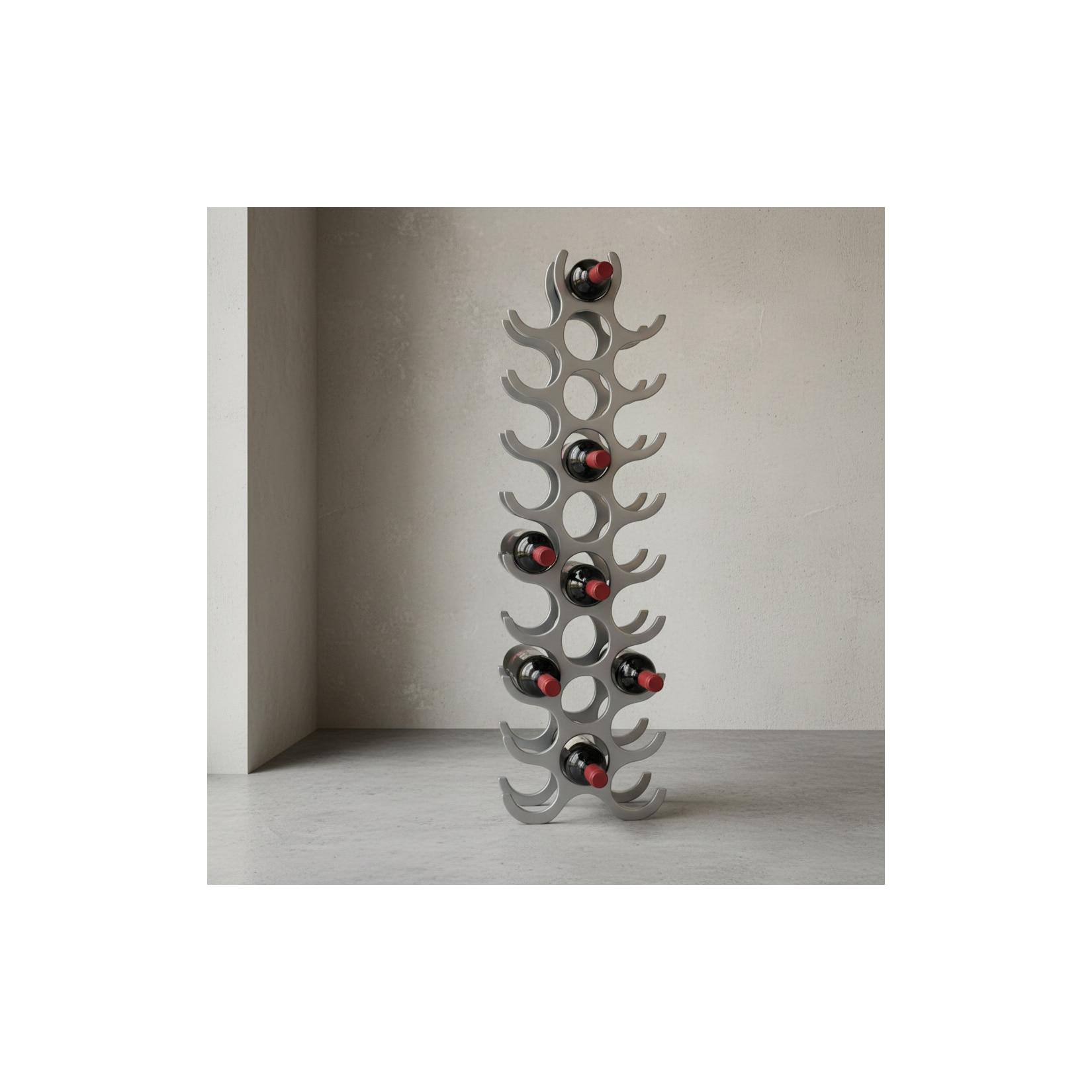 KADIMA DESIGN Weinregal Flammen aus Aluminium, 27 Flaschen, 98x31x14cm, Modernes Aussehen