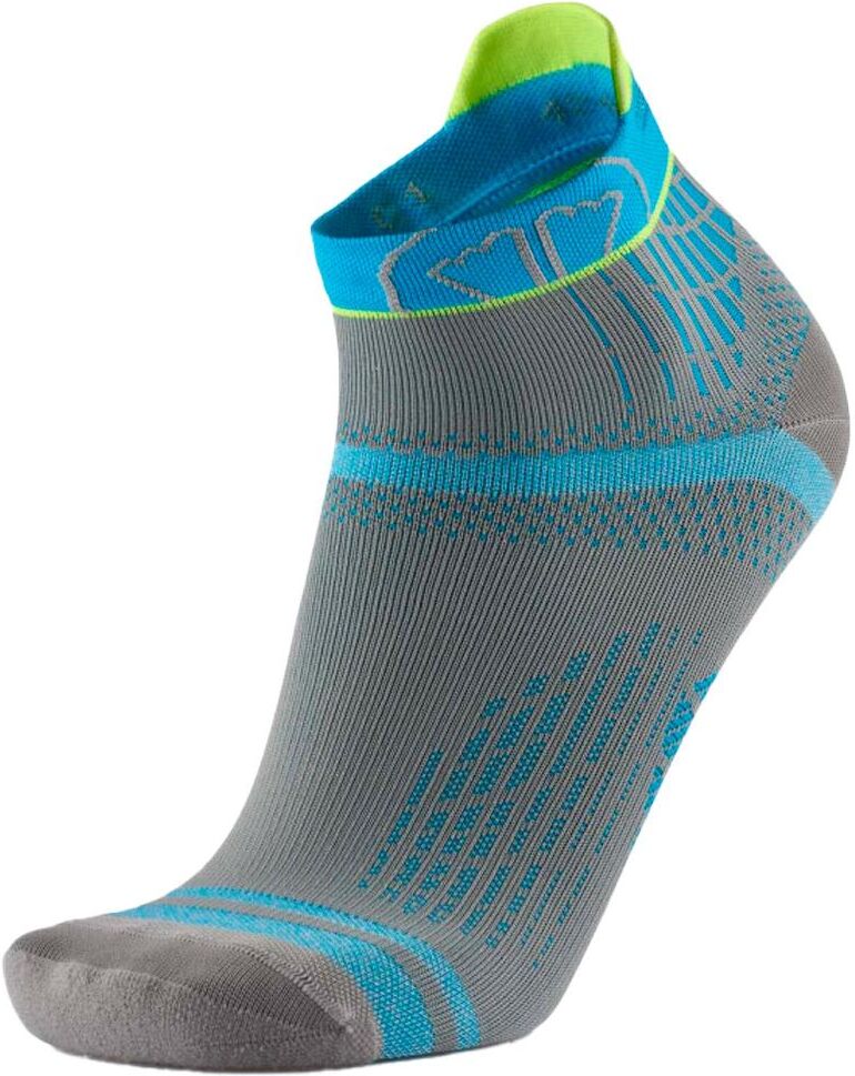 Sidas  - Run Feel Ankle Grey Turquoise - 40-41 - Chaussettes de trail
