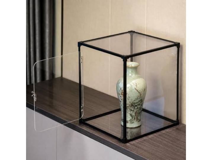 Acryl-Vitrine Im Würfel-Design, Extra Groß (15–80 Cm) Stapelbare Transparente Sammlervitrine, Klapptür Mit Riegel, 2-mm-Platte, Staubschutz, Für Geburtstagsdekoration